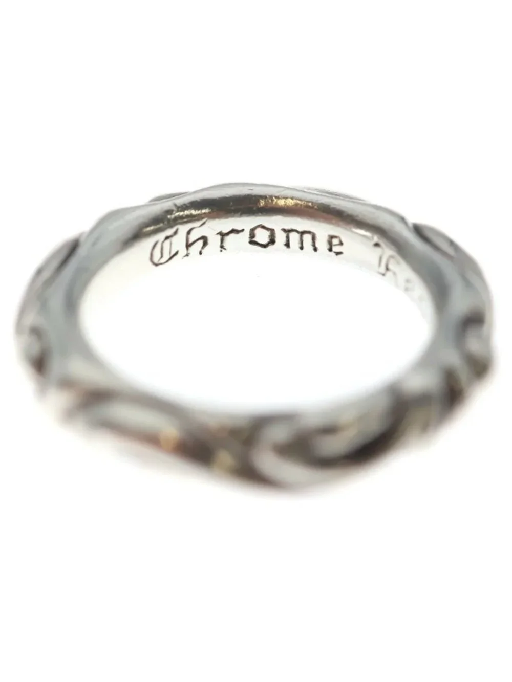 Chrome Hearts Scrl Band Scroll Ring Silver